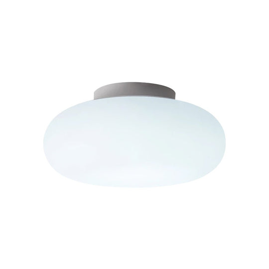 Pendantlightie - Nordic Cream Mushroom Three - Color Dimmable LED Semi Ceiling Light - Semi Flush Mount - Large -