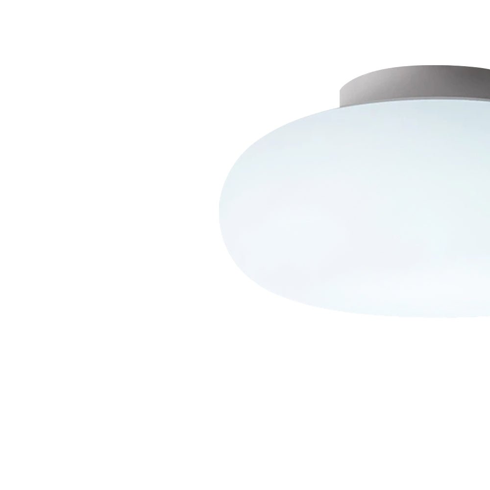 Pendantlightie - Nordic Cream Mushroom Three - Color Dimmable LED Semi Ceiling Light - Semi Flush Mount - Large -