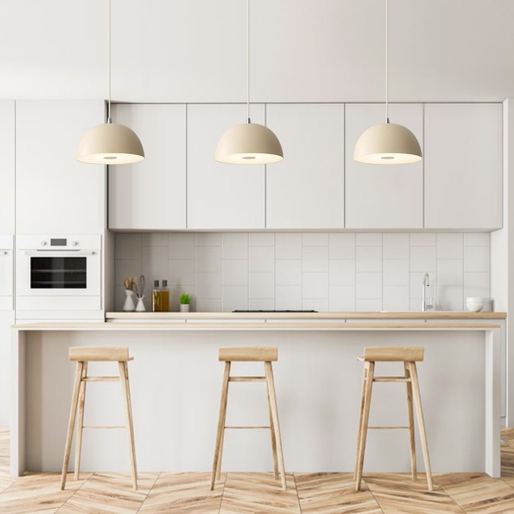 Pendantlightie-Nordic Dimmable 1-Light Led Dome Pendant Light-Pendants-White-
