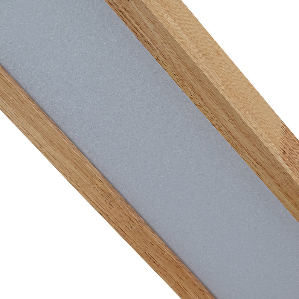 Pendantlightie-Nordic Dimmable Led Oval Wood Ceiling Light-Flush Mount-Dimmable With Remote Control-