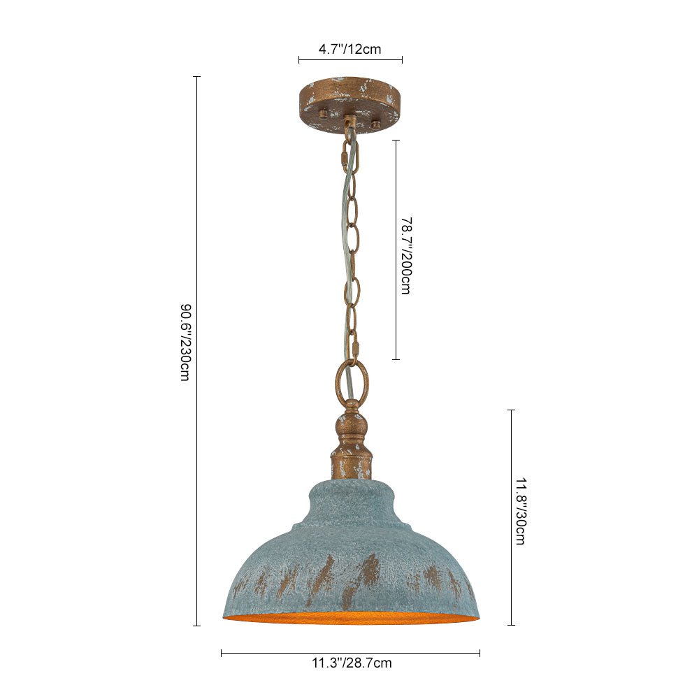Pendantlightie - Retro 1 - Light Handcrafted Paint Dome Pendant Light - Pendants - Medium -