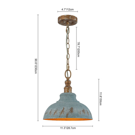 Pendantlightie - Retro 1 - Light Handcrafted Paint Dome Pendant Light - Pendants - Medium -