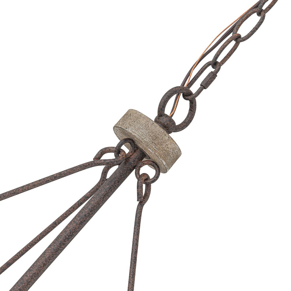 Pendantlightie - Rustic 3 - Light Open Cage Drum Farmhouse Wooden Lantern Pendant - Pendants - 3Lt -