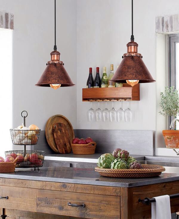 Pendantlightie - Single Rustic Copper Pendant Light - Pendants -