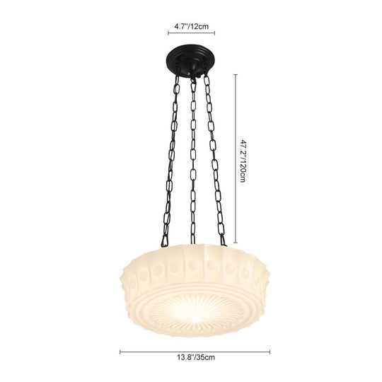 Pendantlightie-Vintage 3-Light Ceramic Shade Schoolhouse Pendant Light-Pendants-Black-