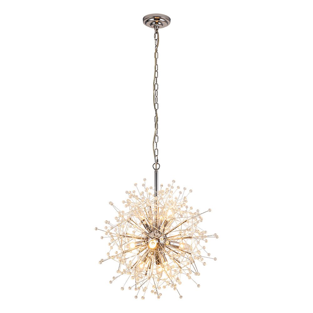 Pendantlightie - Vintage 9 - Light Sputnik Sphere Dandelion Crystal Chandelier - Chandeliers - Gold -