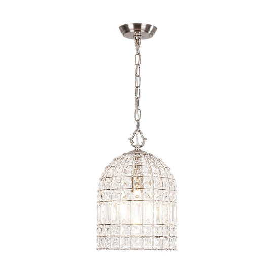 Pendantlightie - Vintage Crystal Accents Birdcage Pendant Light - Pendants - 3Lt - Bronze