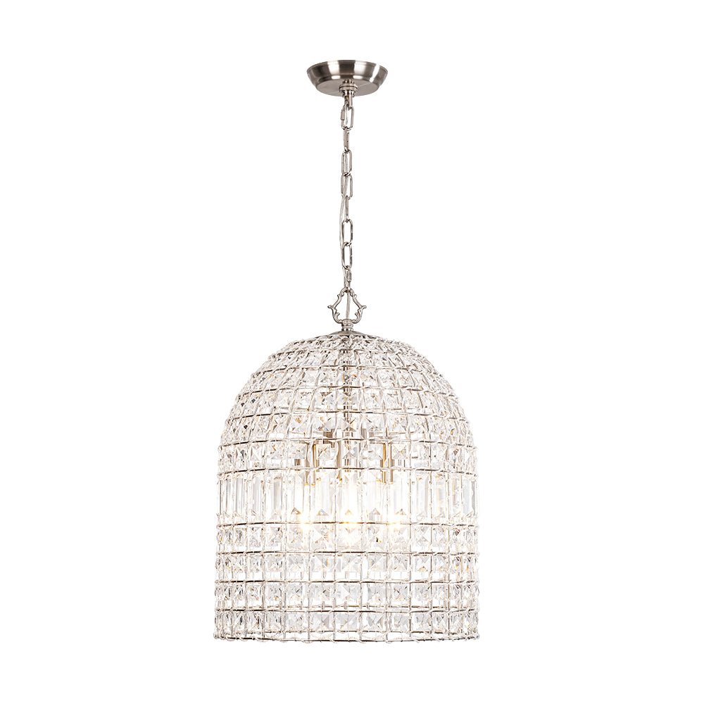 Pendantlightie - Vintage Crystal Accents Birdcage Pendant Light - Pendants - 3Lt - Bronze