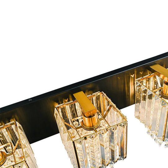 Pendantlightie - Vintage Drop Design Square Crystal Bathroom Wall Light - Wall Light - 5Lt -