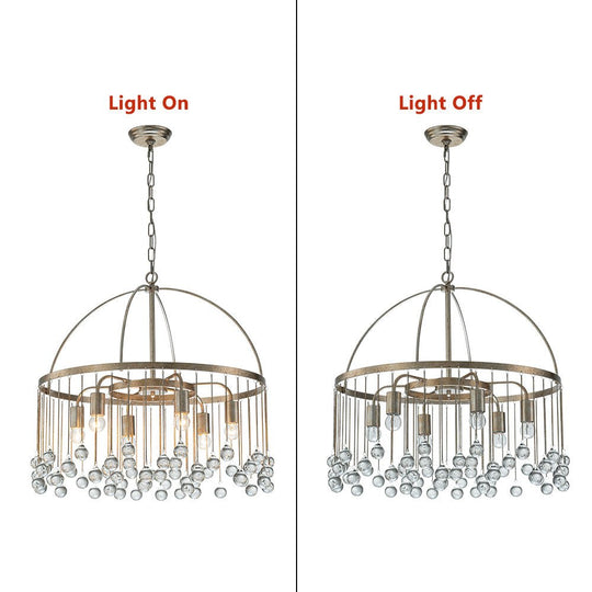 Pendantlightie-Vintage Luxe Glass Crystal Chandelier-Chandeliers--