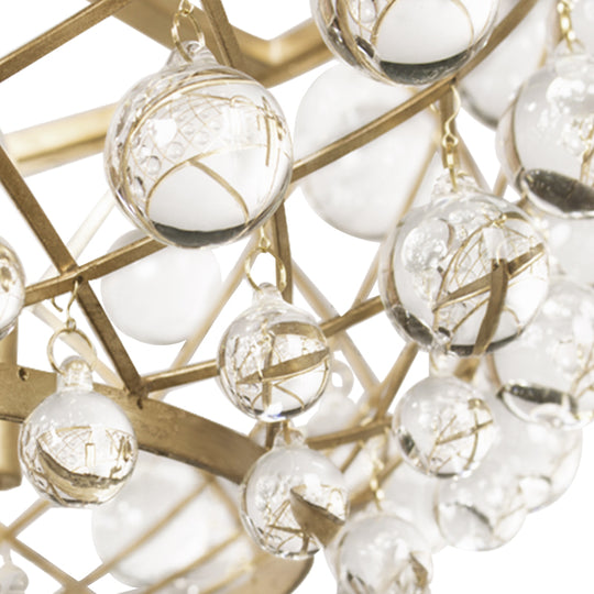 10-Light Glass Ball Drum Chandelier