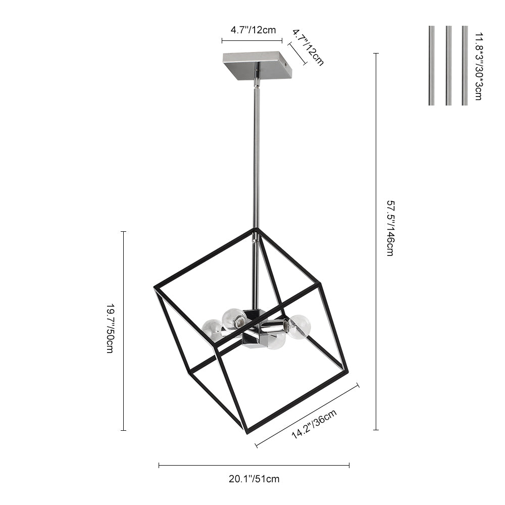 4-Light Geometric Pendant Light