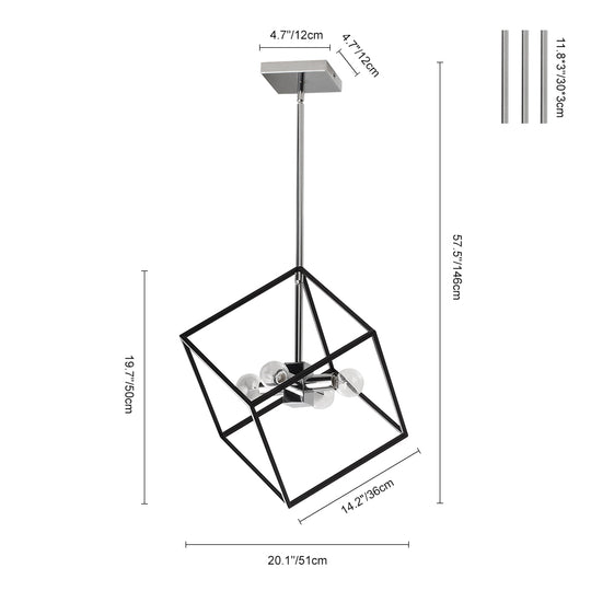 4-Light Geometric Pendant Light