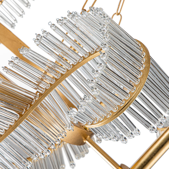 4-Light Luxury Palm Chandelier