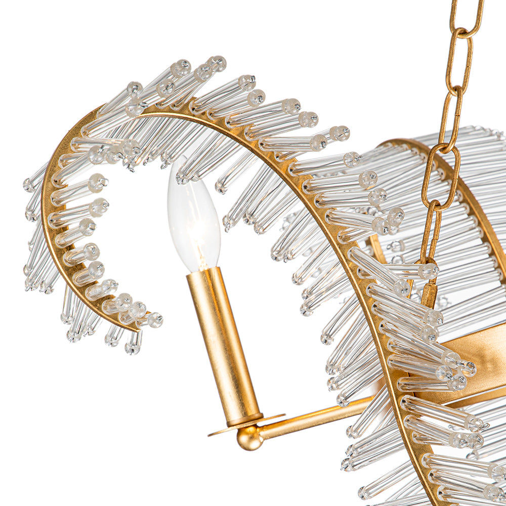 4-Light Luxury Palm Chandelier