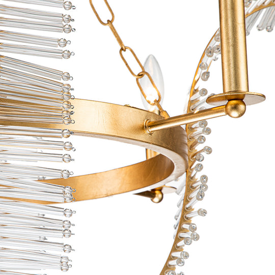 4-Light Luxury Palm Chandelier