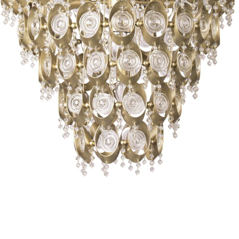12-Light Luxury Antiqued Crystal Chandelier