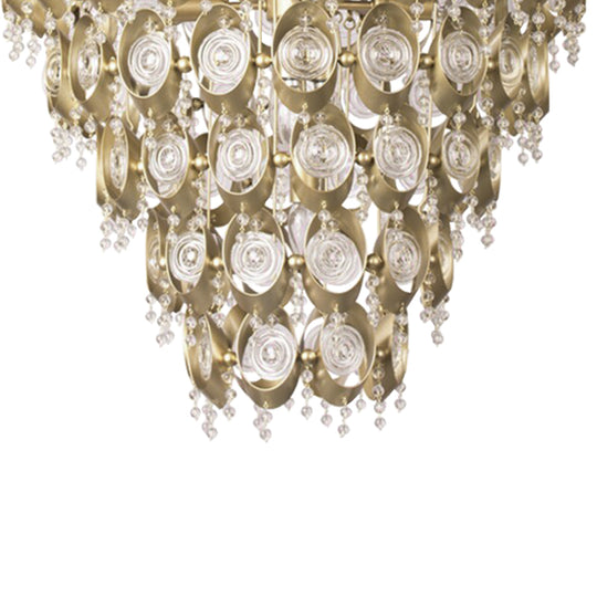12-Light Luxury Antiqued Crystal Chandelier