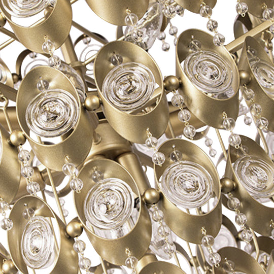 12-Light Luxury Antiqued Crystal Chandelier
