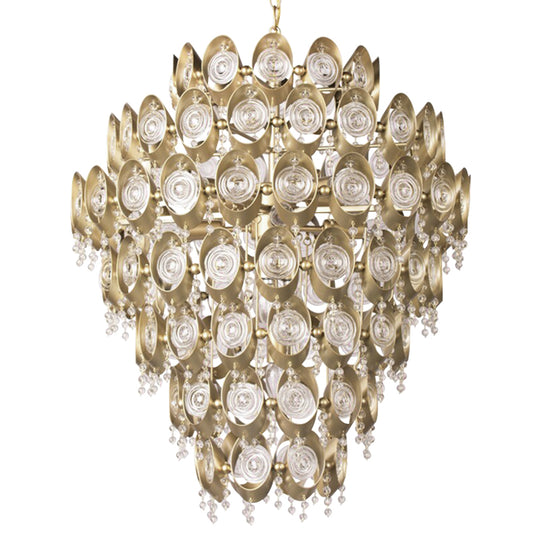 12-Light Luxury Antiqued Crystal Chandelier