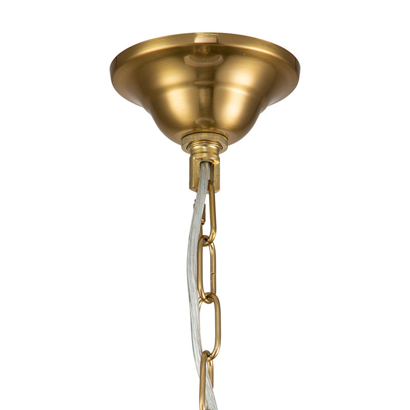 6-Light Faceted Crystal Empire Chandelier