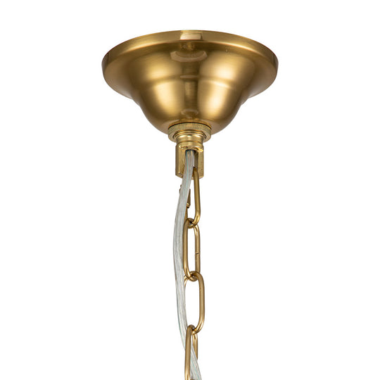6-Light Faceted Crystal Empire Chandelier