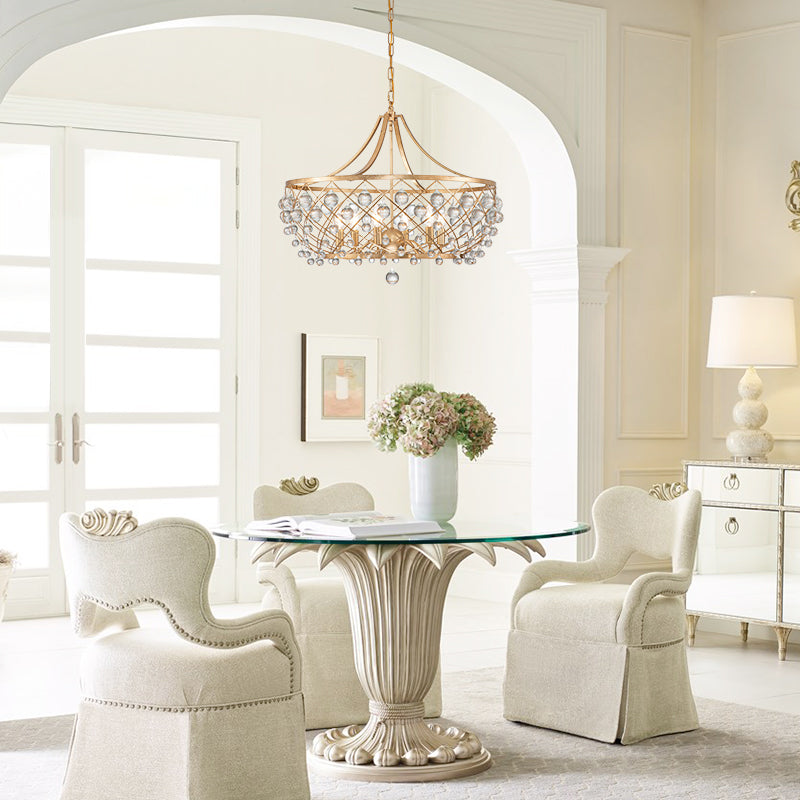 6-Light Luxe Glass Crystal Chandelier