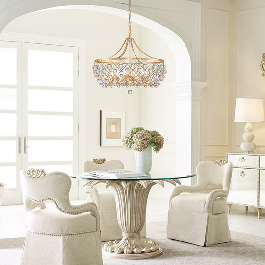 6-Light Luxe Glass Crystal Chandelier