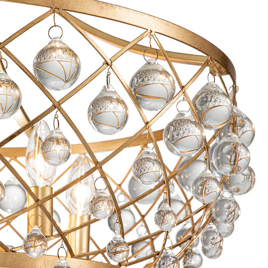 6-Light Luxe Glass Crystal Chandelier