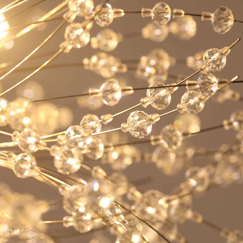 9-Light Firework Crystal Modern Unique Sputnik Light