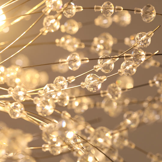 9-Light Firework Crystal Modern Unique Sputnik Light