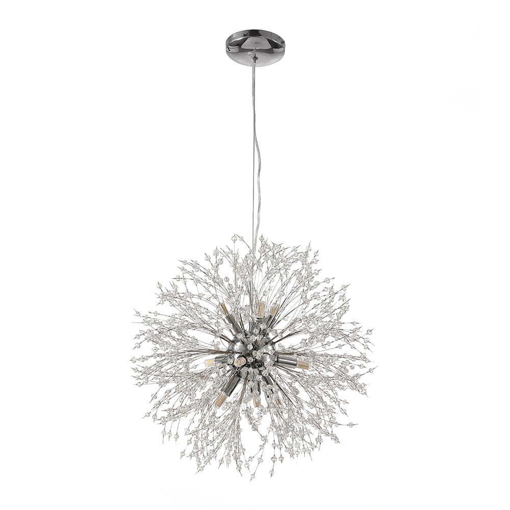 9-Light Firework Crystal Modern Unique Sputnik Light
