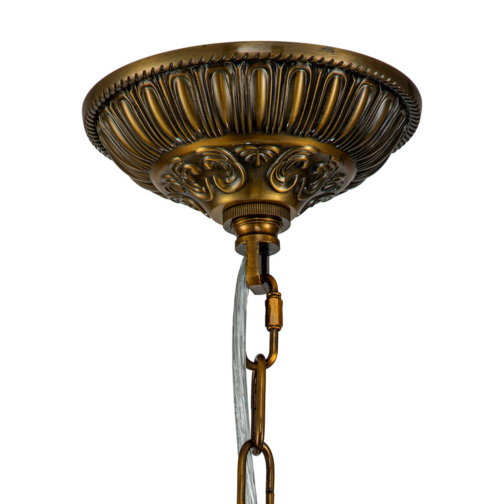 Antiqued Globe Crystal Chandelier