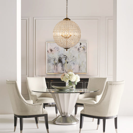 Antiqued Globe Crystal Chandelier