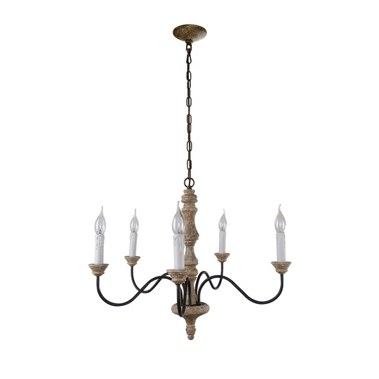 Farmhouse 5-Light Candle Style Chandelier