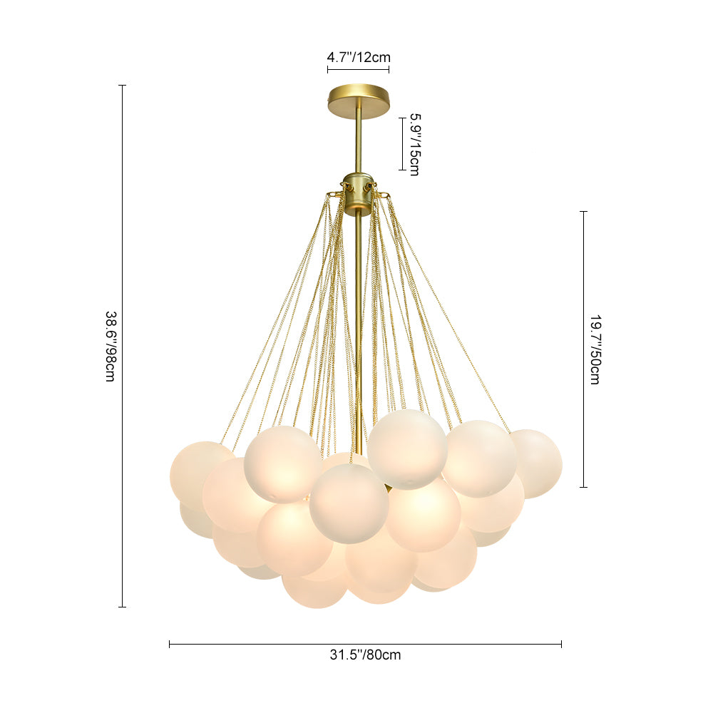 Contemporary Glass Bubble Chandelier Light