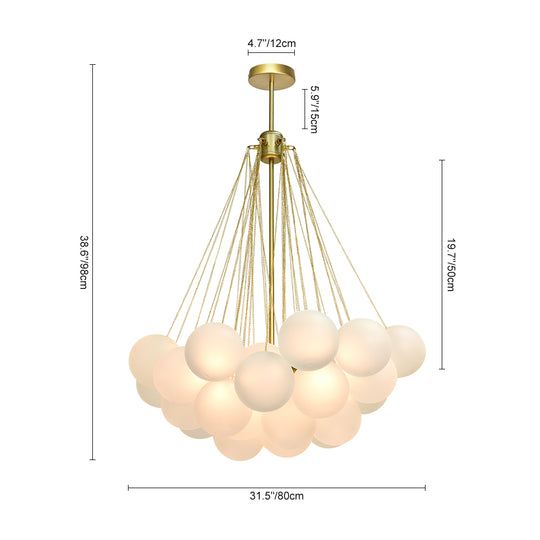 Contemporary Glass Bubble Chandelier Light