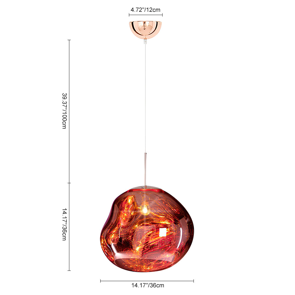 Contemporary Irregular Melt Single Pendant Lights
