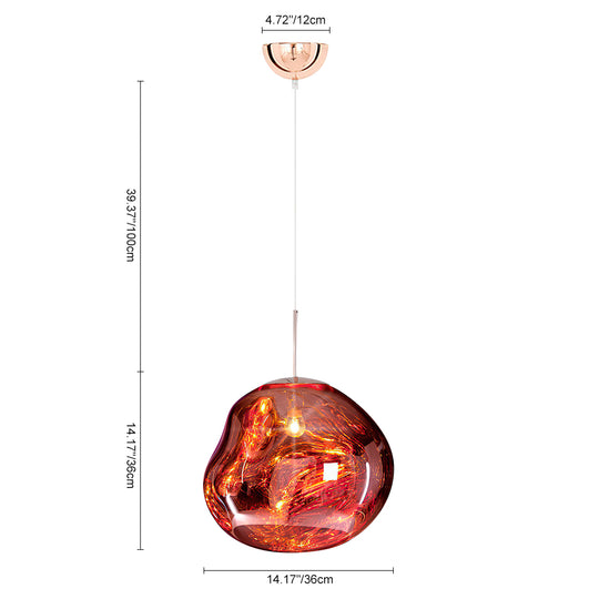 Contemporary Irregular Melt Single Pendant Lights
