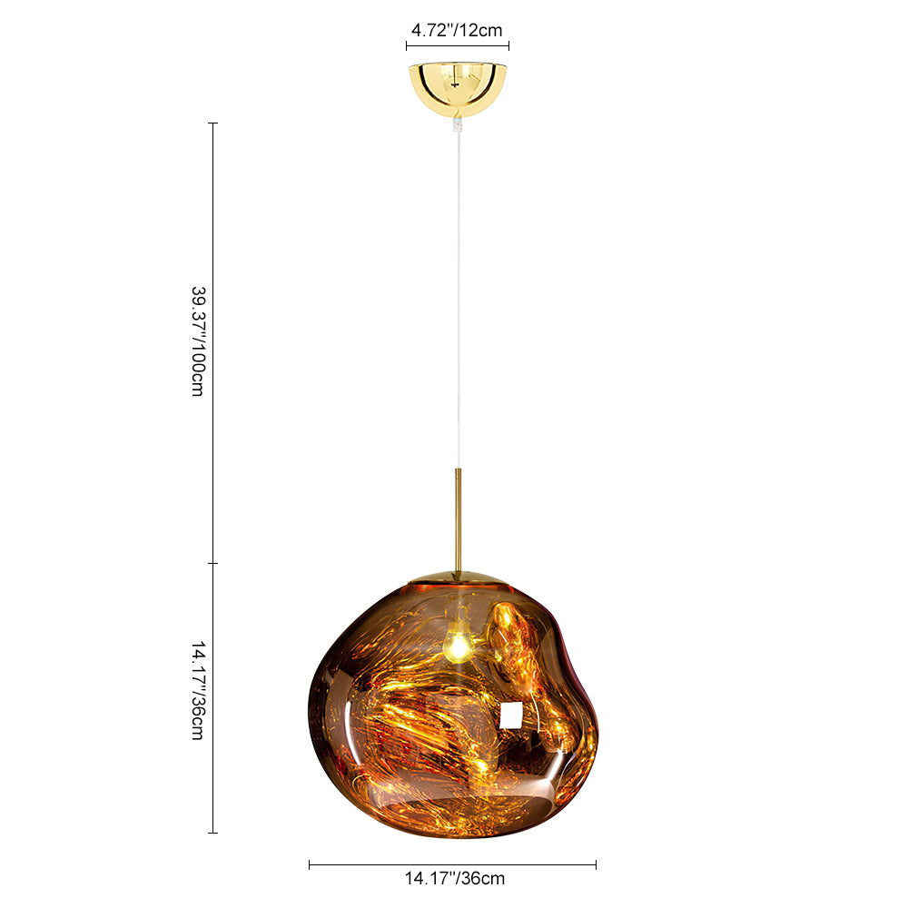 Contemporary Irregular Melt Single Pendant Lights