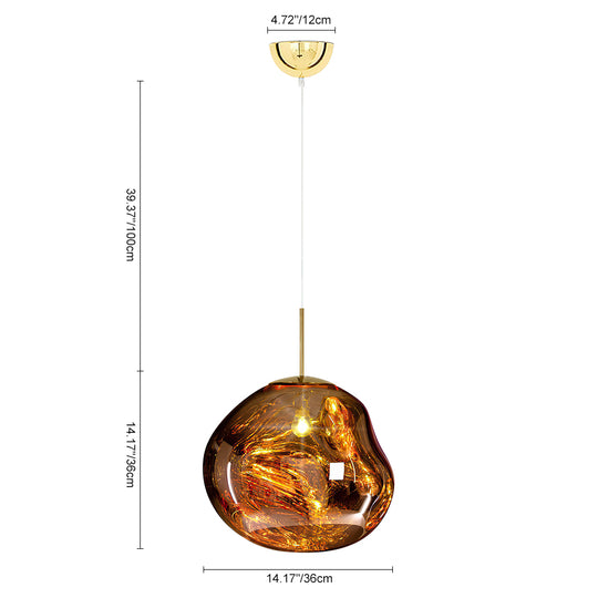 Contemporary Irregular Melt Single Pendant Lights
