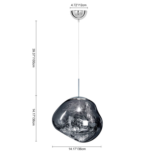 Contemporary Irregular Melt Single Pendant Lights