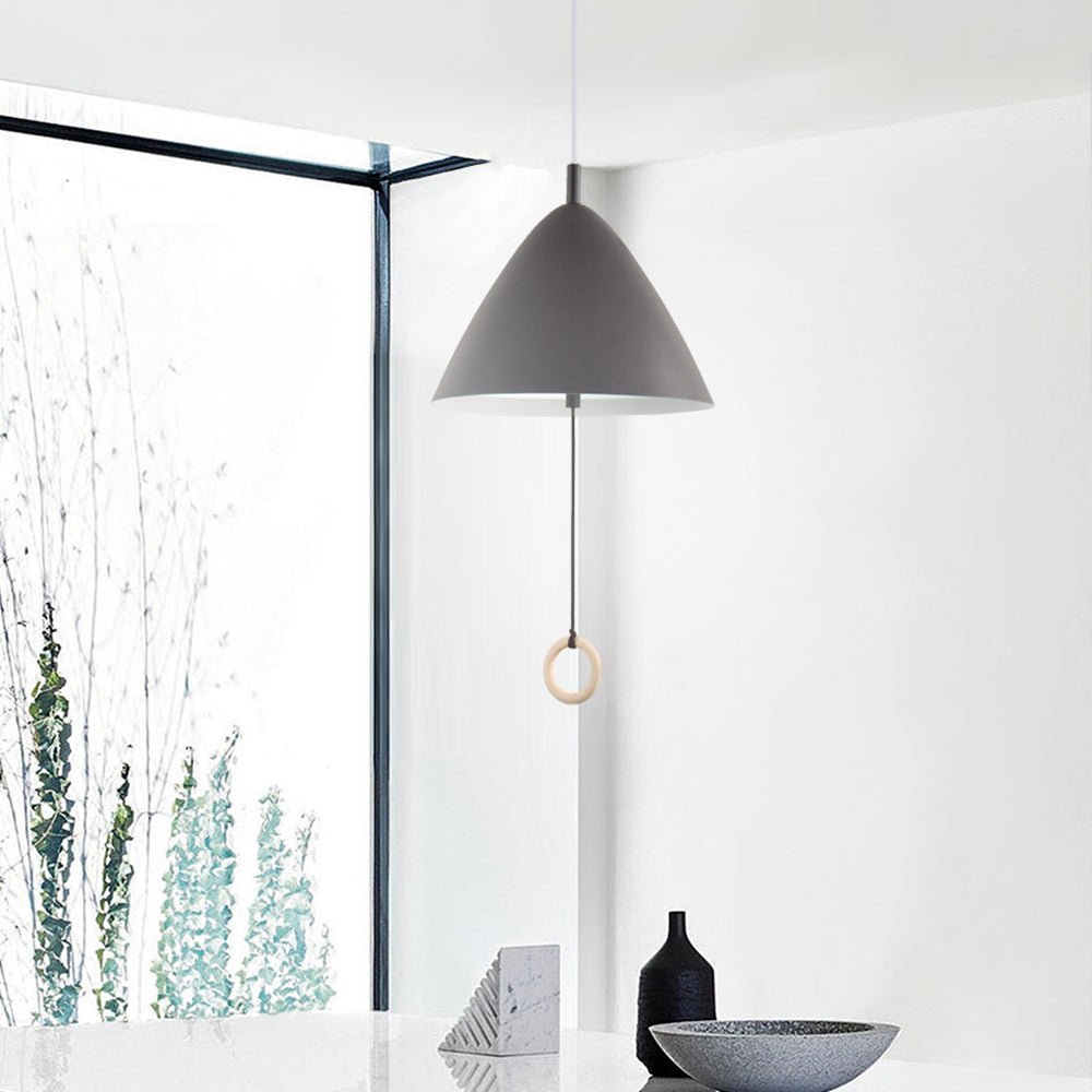 Contemporary Minimalist Bell Light Single Cone Pendant