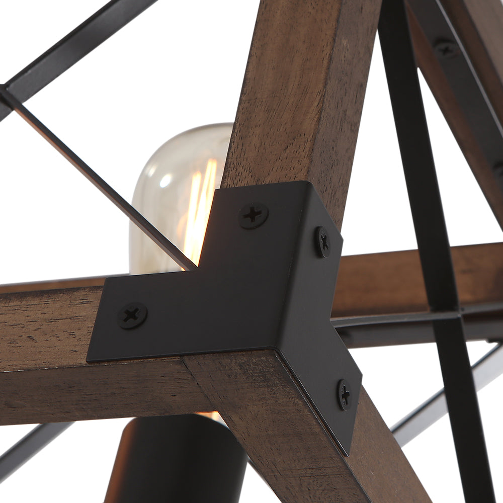 Farmhouse Wood Cage Chandelier