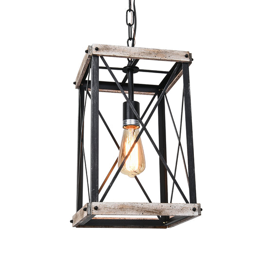 Geometric Wooden Pendant Light