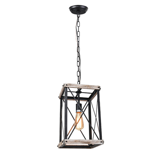 Geometric Wooden Pendant Light