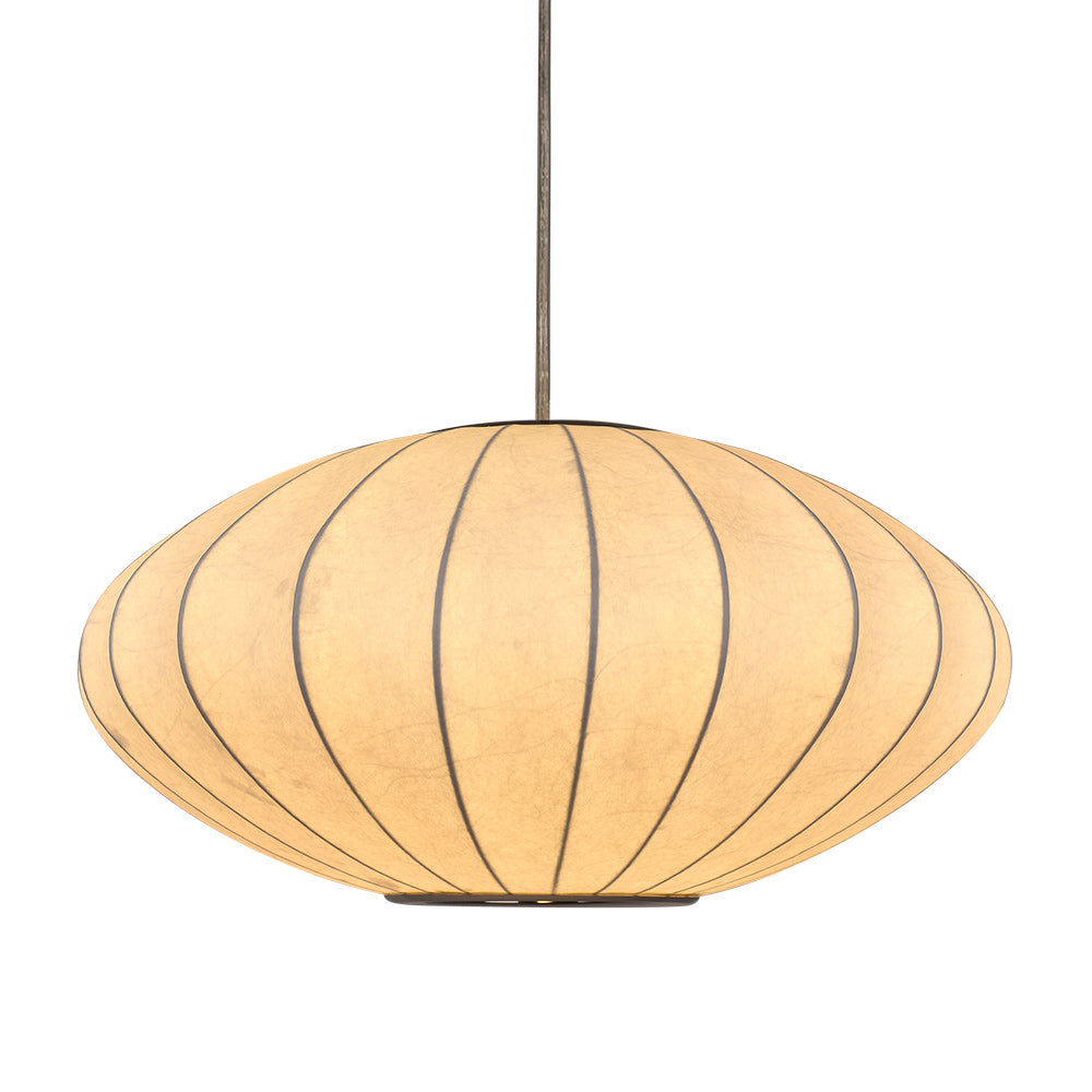 Lantern Style Ribbed White Hanging Light Fixtures