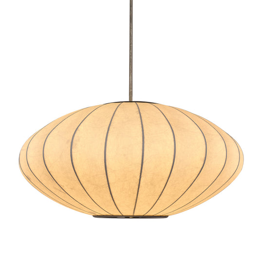 Lantern Style Ribbed White Hanging Light Fixtures