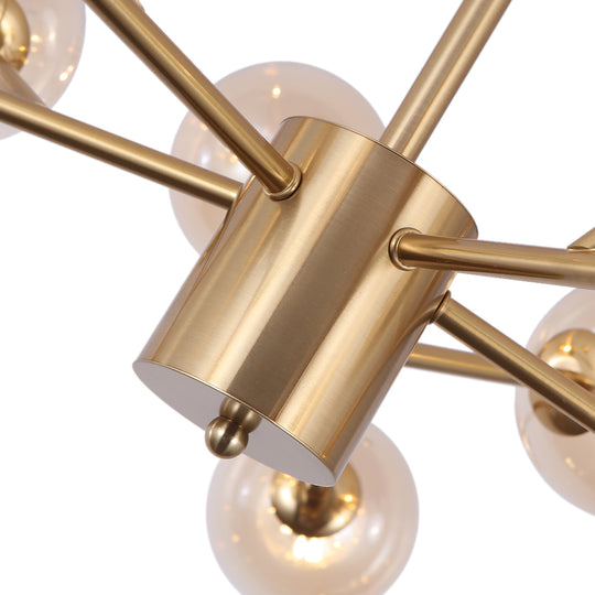 Mid-Century 15-Light Glass Bubble Chandelier