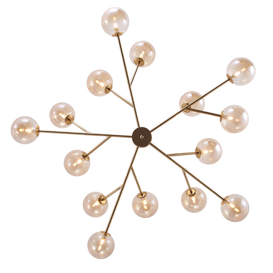 Mid-Century 15-Light Glass Bubble Chandelier